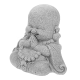 BESPORTBLE Kleine Buddha Statue Aquarium Dekoration Aus Steinstruktur Für Meditations Und Entspannungsatmosphäre Tisch Und Gartendekor Für Zuhause Und Aquarium