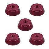 Woogim Red Aluminum Base 5PCS,Central 510 Threaded Hole Design,0.75