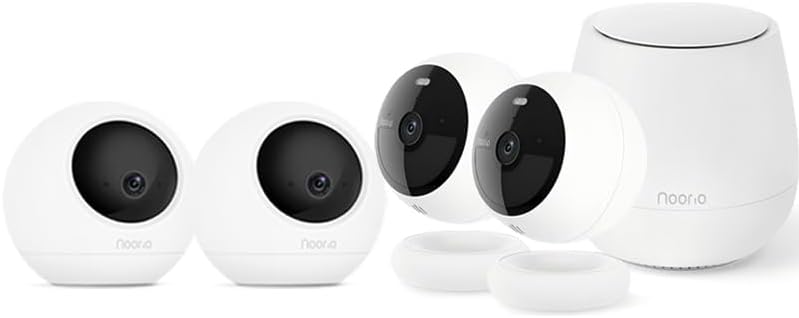 Noorio Home Security Camera System with Smart Hub1,B2002,T1102