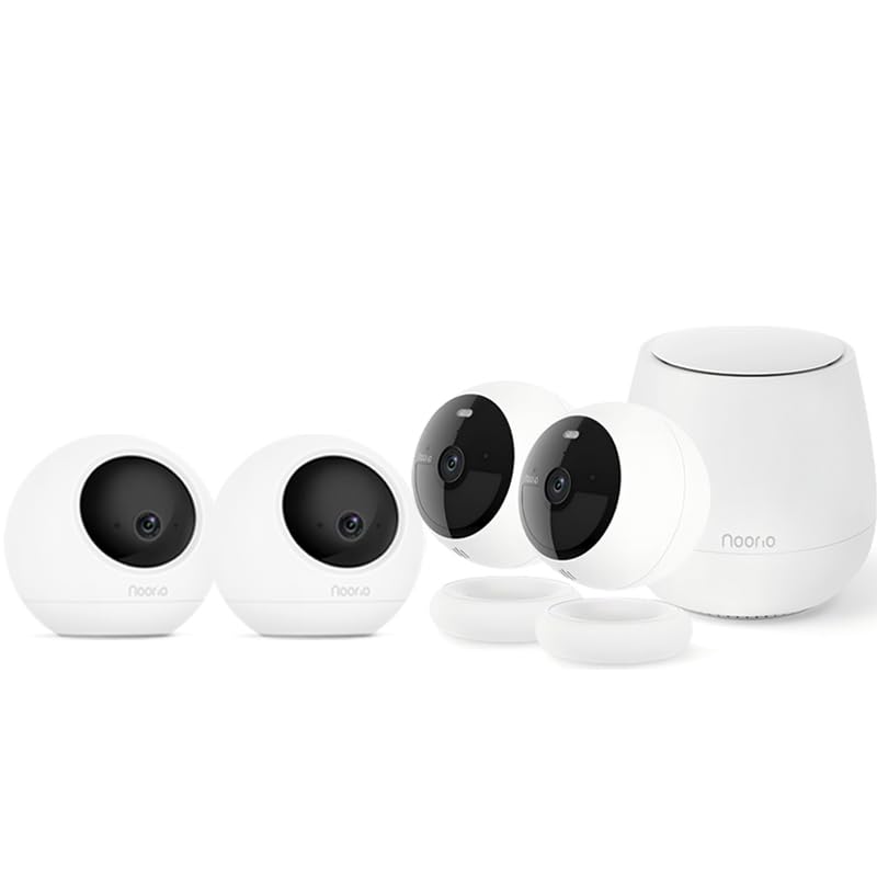 Noorio Home Security Camera System with Smart Hub×1，B210×2，T120×2