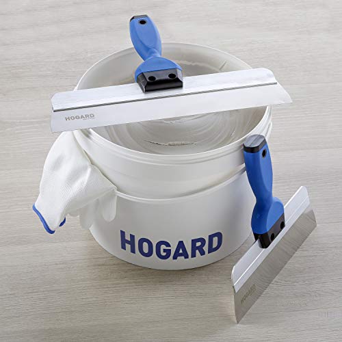 HOGARD Flächenspachtel aus Rostfreiem Stahl mit Weichem | Ergonomischem Griff - Perfektes Spachtelwerkzeug | Breitspachtel hergestellt in der EU | 350 mm Klingenlänge