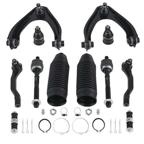 maXpeedingrods 12Pc Front Upper Control Arm Kit for Honda Civic 1996-2000, Suspension Kit with Lower Ball Joints Sway Bar Links Outer & Inner Tie Rods Boots