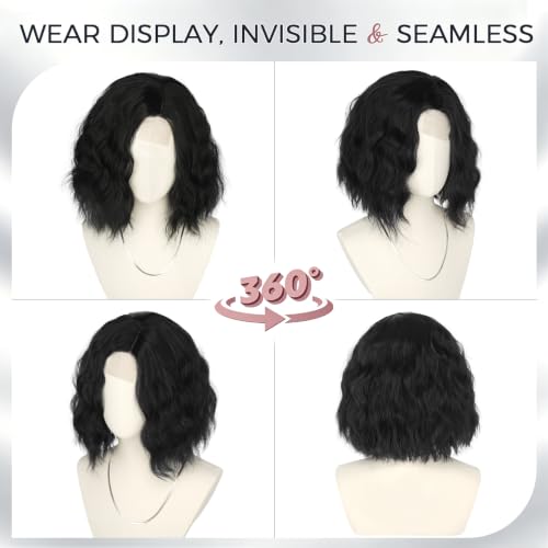 Sofeiyan Perruque Femme Naturelle,30 cm Perruque Courte Ondulée – vue 6