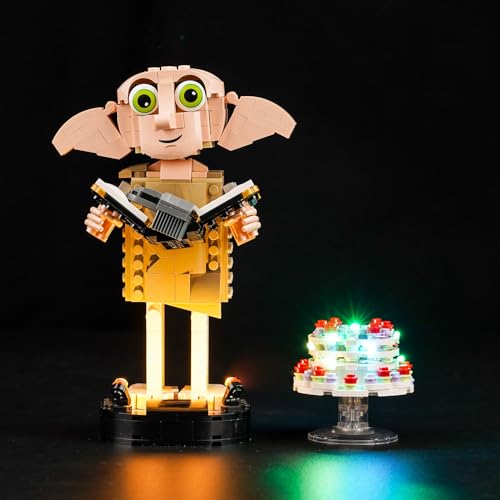 BrickBling Led Licht Set Kompatibel mit Lego Dobby The House-Elf (Kein Lego), Dekorationsbeleuchtungsset Compatible with Lego 76421 Harry Potter Dobby der Hauself Set Kreative Spielzeug