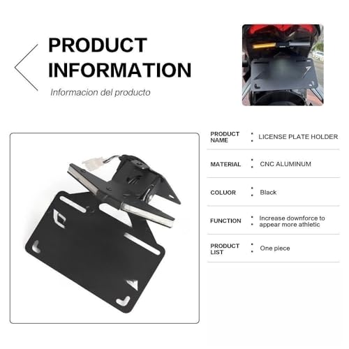 Support de plaque d'immatriculation pour RS 660 et RSV4 2021-2025