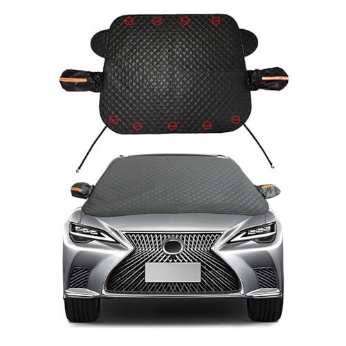 Image of Car Front Cover, Windshield Cover with Magnetic Edges, Available All Seasons, Frost and Snow, Fallen Leaves, dust, Sunshade, for Cars, SUVs, RVS, Vans and Trucks (64 * 49in)