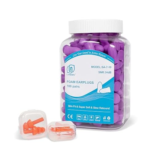 Slim Size Foam Ear Plugs for Small Ear Canals Women, Kids, 100 Pairs, 35dB SNR Noise Canceling Earplugs for Sleeping, Work and Study by Lysian (Purple)