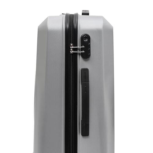 Image of YAYAVAR Batman Trolley Suitcase - 90L, Cabin Luggage with 8 Spinner Wheel, Hard Shell Polycarbonate Suitcase, Number Lock, Water Resistant, Luggage Bag for Travel (Silver & Black, 67cm, Medium)
