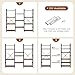SUPERJARE Triple 4 Tier Bookshelf, Bookcase with 11 Open Display Shelves, Wide Book Shelf Book Case for Home & Office, Rustic Brown