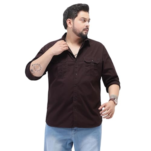 Image of Urbano Plus Men's Cotton Full Sleeve Regular Fit Casual Solid Shirt