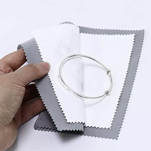 4Pcs Silver Polishing Cloth Large Jewelry Cleaning Cloths,Multi-Layer Double-Sided Jewelry Cleaning Cloth For Gold,Sterling Silver, Platinum, Silver Jewelry Cleaner Tarnish Remove #TOP3