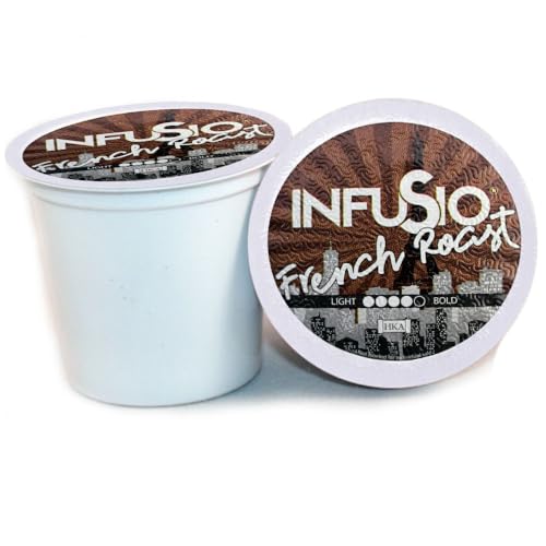 96 Count - French Roast, Single serve Coffee pods for Keurig K Cup® Brewers - InfuSio Premium Roasted Coffee (French Roast, 96 count Compatible with 2.0)……