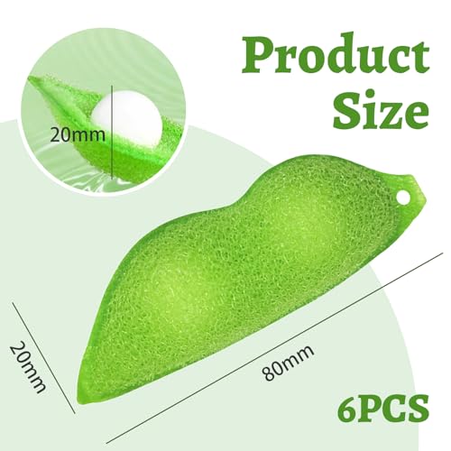 Kotkiddy® 6 Stück Beans Bottle Cleaning Sponge, Magic Beans Bottle Cleaner Sponge, Küchenschwämme in Erbsenform, Magic Beans Flaschenreiniger Schwamm