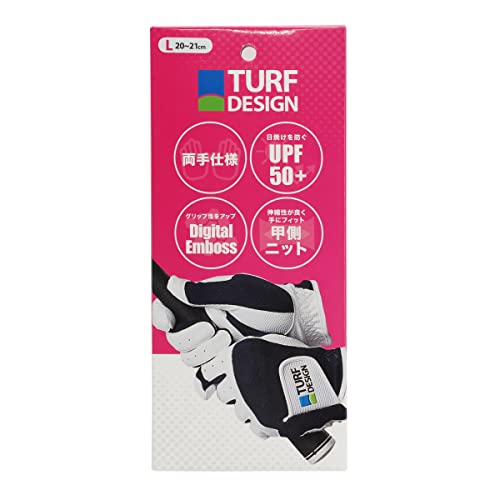 [ターフデザイン] ゴルフグローブ TDGL-2170L ホワイト/ネイビー