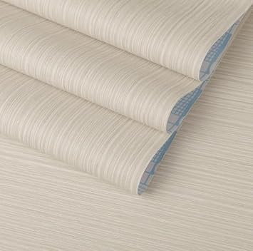 TANONE Wood Grain Contact Paper Thickened Wood Peel and Stick Wallpaper 15.7" X118 and Grasscloth Peel and Stick Wallpaper 17.7 x 118 Self-Adhesive Removable