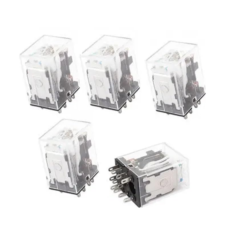 Relé 3PDT HH53PL con lámpara indicadora LED verde y 11 pines de conexión para bobina 12V
