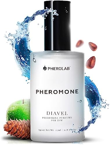 PHEROLAB Premium Perfume with Pheromones for Men Diavel with Oxytocin to Attract Women - Cologne Pheromone Perfume Spray 25ml