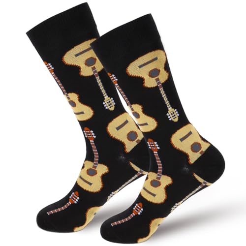 teokyat Chaussettes de guitare pour musiciens - Accessoires de guitare, cadeaux de guitare, chaussettes de musique, cadeaux amusants pour guitaristes/musiciens, Ferreux, 17-25