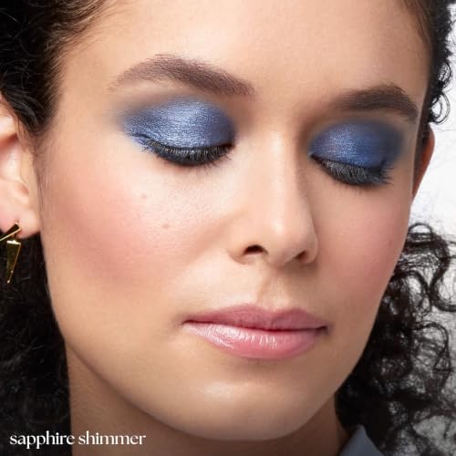 Image of Julep Eyeshadow 101 Cream-to-Powder Waterproof Eyeshadow Stick - Sapphire Shimmer - Long-Lasting, Buildable, Crease-Proof, Cruelty Free, Shimmer Finish with Built-In Smudger