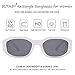 BUTABY Rectangle Sunglasses for Women Retro Driving Glasses 90’s Vintage Fashion Irregular Frame UV400 Protection White