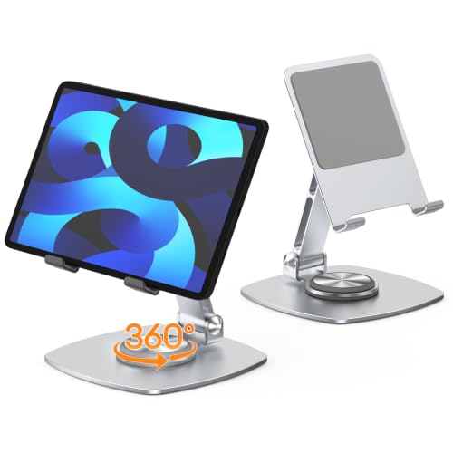 BoYata �^�u���b�g�X�^���h 360°��]�� iPad�X�^���h �܂肽���� ���i�K�����E�p�x���� �����^�ѕ֗� �A���~������ 13�C���`�܂őΉ� | �^�u���b�g�X�^���h �܂肽���� �R���p�N�g ����~�� �����^�ѕ֗� �f�X�N���� �֗��O�b�Y �X�}�z�Ei