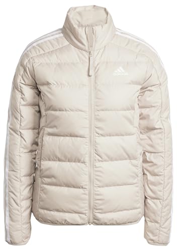 adidas Damen Essentials 3-Stripes Light Down Jacket, wonder beige, XL