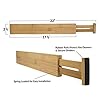 MEKBOK 4-pack Bamboo Kitchen Drawer Divider, Adjustable Drawer Storage, Spring loaded, Suitable for kitchens, Dressing tables, Bathrooms, bedrooms, Drawers, Desks #2
