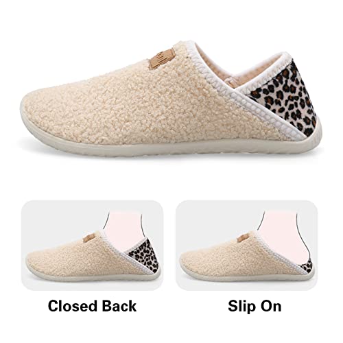 Image of Spesoul Fuzzy House Slippers for Women Men Indoor Closed Back Lightweight Cozy Faux Furry Lining Barefoot House Shoes Slipper Socks for Bedroom Home Office Yoga Outdoor Walking Shoes