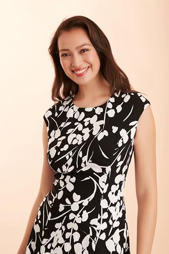 Image of London Times Womens Dresses Cap Sleeve Fit and Flare - Elegant Summer Cocktail Graduation Garden Party Wedding Guest Dress