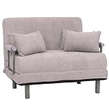 Mendler Poltrona letto HWC-K29, pieghevole Divano letto, superficie riposo 190x100cm, tessuto bouclé (500g/m²) - grigio