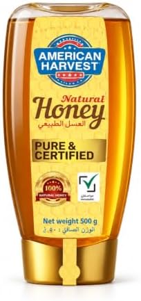 American Harvest Pure & Natural Honey Down Squeeze, 500 Gm | Dairy, Nut, Gluten-Free | Pure & Certified
