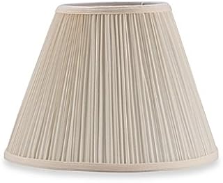 Upgradelights 10 Inch Eggshell Pleated Empire Clip on Replacement Lampshade (6x10x7.5)