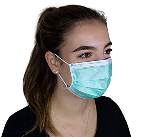 Medi-Inn+ Mundschutz Typ IIR, 3-lagig, grün, medizinische Gesichtsmaske mit Ohrschlaufen – Bild 6