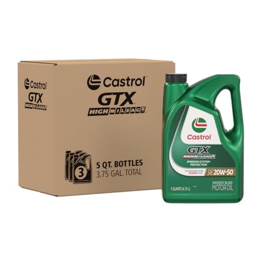 Castrol GTX High Mileage 20W-50 Motor Oil