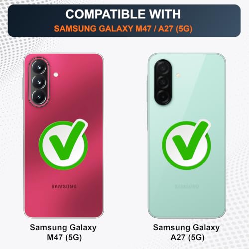 Image of CEDO Cover for Samsung Galaxy M47 / A27 (5G) | Camera Protection Shockproof Bumper-Edge | 360 Degree Protection Acrylic Crystal Clear TPU+PC | Transparent Back Case Backcover (Transparent)