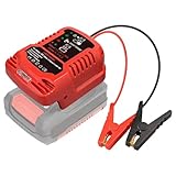 Auto-Batterie Jump Starter Adapter, 13 * 10 * 10cm Lithium Starthilfegerät, Tragbarer Booster, Starthilfebooster in Rot-Schwarz, Kompatibel 18V für Notstart von Autos und Motorrädern