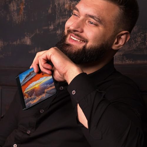 Mesa Arch Canyonlands National Near Moab Utah USA Bi-fold Wallet for Men Women Print PU Leather Slim Cash Card Holder4