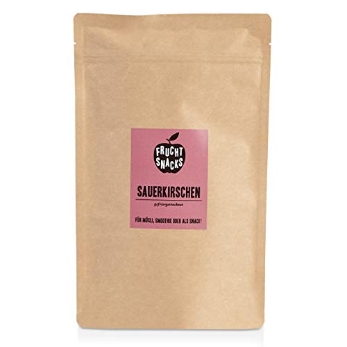 Gefriergetrocknete Früchte: 100g gefriergetrocknete Sauerkirsche für Smoothie Bowl, Müsli, Porridge Topping - Gefriergetrocknete Kirschen ohne Zucker Zusatz - Sauerkirschen gefriergetrocknet NutriPur … Cover