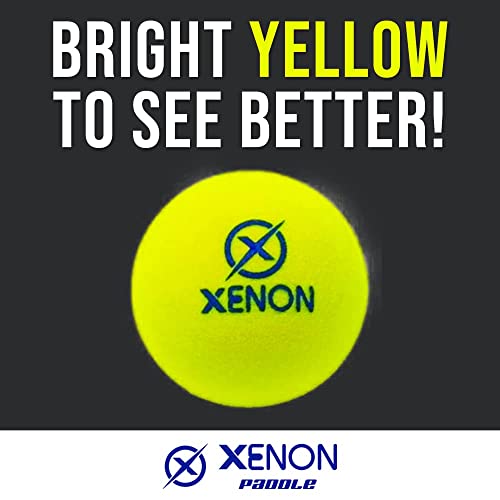 Platform Tennis Balls by Xenon, Bright Yellow for High Visibility, Superb Durability, APTA Approved, 2 Balls per Sleeve (2 Ball Sleeve)