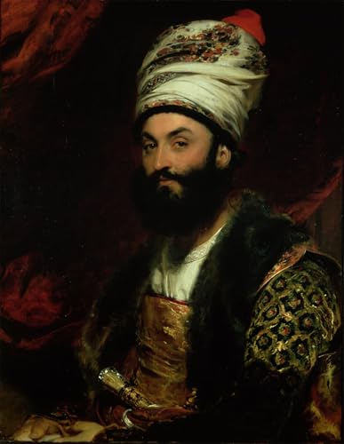 Portrait de Mirza Abul Hassan Khan par Lawrence tableau décoration chambre 60x90cm