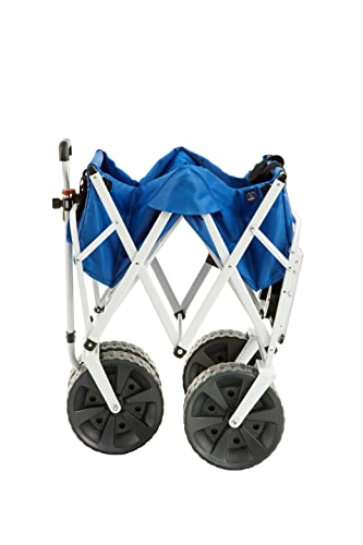 MacSports Carrinho de praia para todos os terrenos com mesa lateral | Carrinho dobrável resistente c