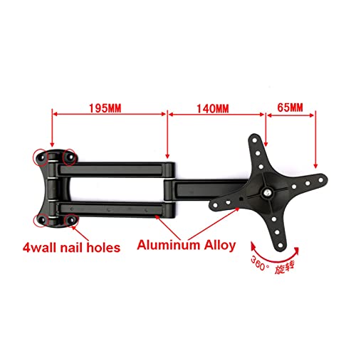14-27 Inch LCD LED Flat Panel TV Wall Mount Aluminum Alloy 360 Degree Full Rotation Retractable Monitor Holder Mount Arm2