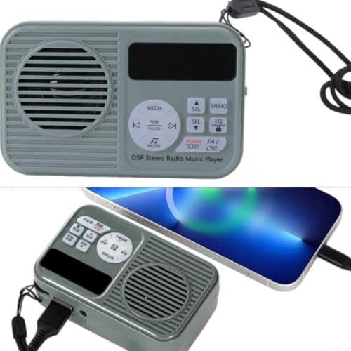 Radio portátil HRD231 con linterna para camping y emergencias del hogar color gris 4
