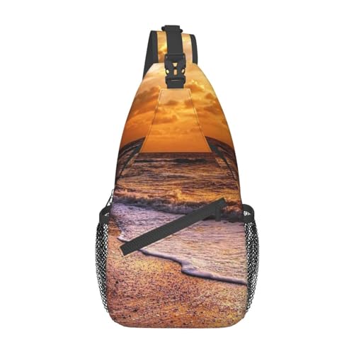 Sac à bandoulière en taille unique léger et minimaliste de couleur noire