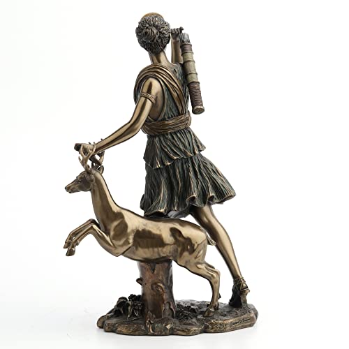 Estatua de Resina Veronese Diseño Diana Diosa Griega de la Caza 11 in miniatura 6