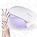 UV Lampe für Gelnägel, Mini 6W 6 Lichter UV LED Lampe USB Portable Nageltrockner Faltbare Nagellampe, Geeignet für alle Gel Nagellack (WHITE)