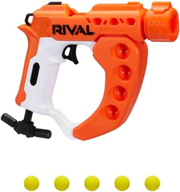 Nerf Rival Curve Shot - Flex XXI-100 Blaster - Fire Rounds to Curve Left, Right, Downward or Fire Straight - 5 Rival Rounds