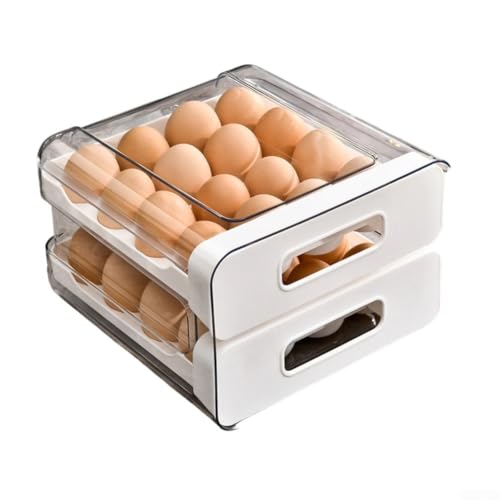 Kühlschrank Organizer Eierbox Mit Schublade Wiederverwendbar(white)