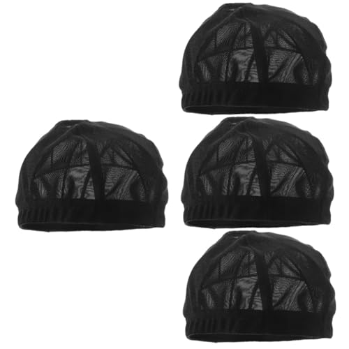 NULYLU 4sets Elastic Wig Caps Stretchy Mesh Caps for Women Wig Hairband Hair Accessories 3pcs*4
