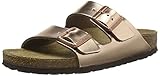 Schnalle Birkenstock Classic Damen Arizona Leder Softfootbed Pantoletten, Gold (Metallic Copper), 41 EU